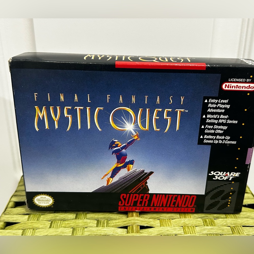 Final Fantasy Mystic Quest SNES Complete in Box CIB w/ Manual Authentic - Picture 6 of 10